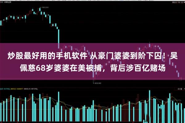 炒股最好用的手机软件 从豪门婆婆到阶下囚！吴佩慈68岁婆婆在美被捕，背后涉百亿赌场